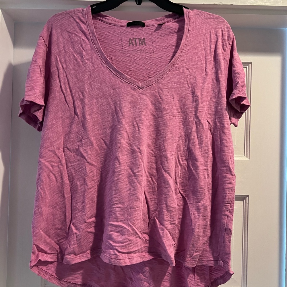 ATM Anthony Thomas Melillo Women's Short Sleeve Pink Tee